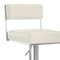 Armen Living Michele Swivel Adjustable Height Off-White Faux Leather and Brushed Stainless Steel Bar Stool LCMISWBABSWH - alternate 8